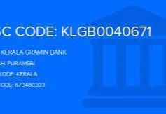Kerala Gramin Bank Purameri