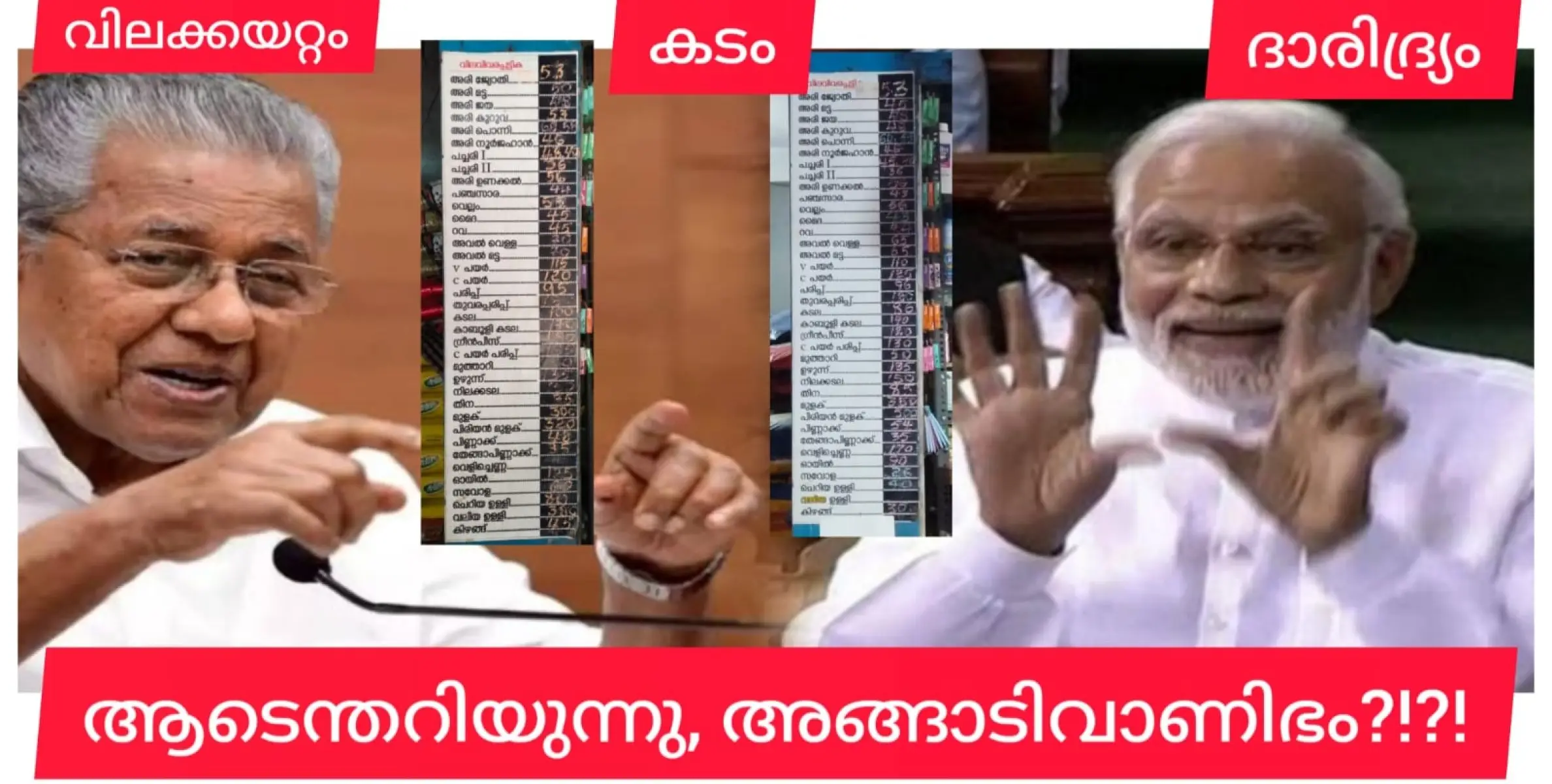 കുത്തു വിട്ട് ഭാരതം  കെട്ട് പൊട്ടി കേരളം  ആടെന്തറിയുന്നു അങ്ങാടി വാണിഭം?