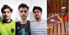 കൊലച്ചതി, ഗൾഫിലേക്ക് കൊണ്ടു പോകാനായി അയൽവാസി  ഏൽപ്പിച്ച അച്ചാർ കുപ്പിയിൽ എംഡിഎംഎയും, ഹാഷിഷും ; കണ്ണൂരിൽ 3  പേർ അറസ്റ്റിൽ 
