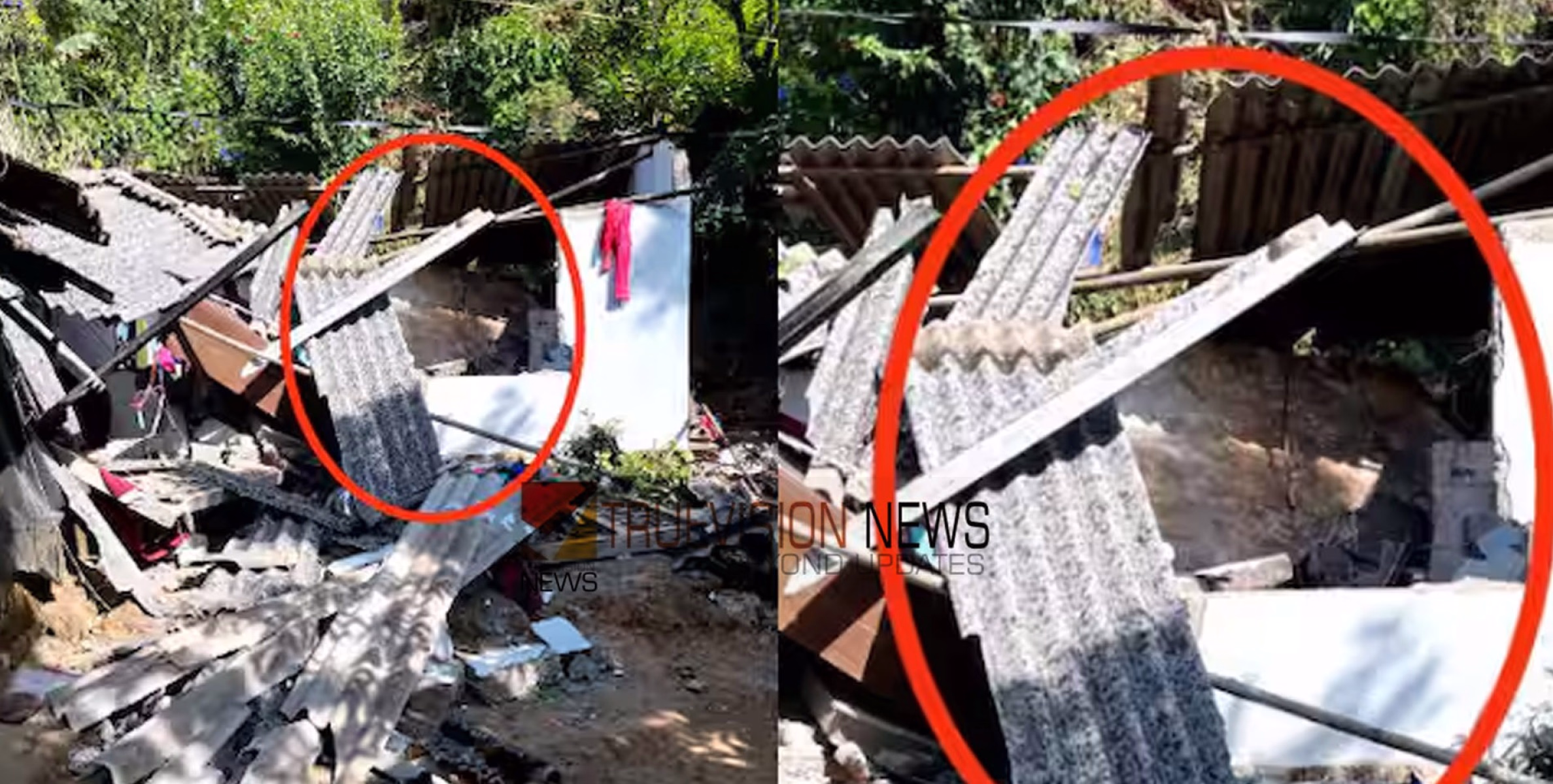 വീടിനു മുകളിലേക്ക് പാറക്കല്ല് വീണു: ഒരു കുടുംബത്തിലെ അഞ്ച് പേർക്ക് അത്ഭുത രക്ഷ, വിദ്യാർത്ഥിനിക്ക് പരിക്ക്