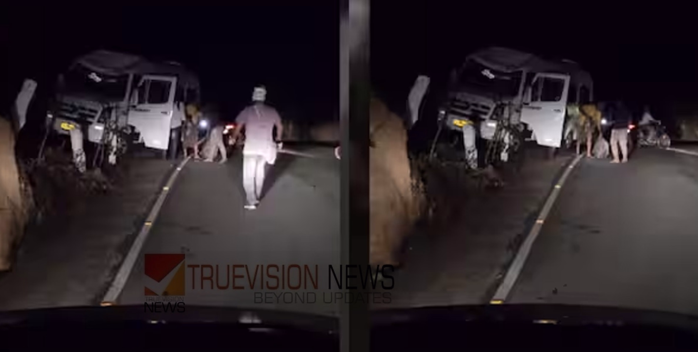 മൂന്നാറിൽ സിനിമാ ഷൂട്ടിംഗ് സംഘം സഞ്ചരിച്ച വാഹനത്തിന് നേരെ കാട്ടാന ആക്രമണം