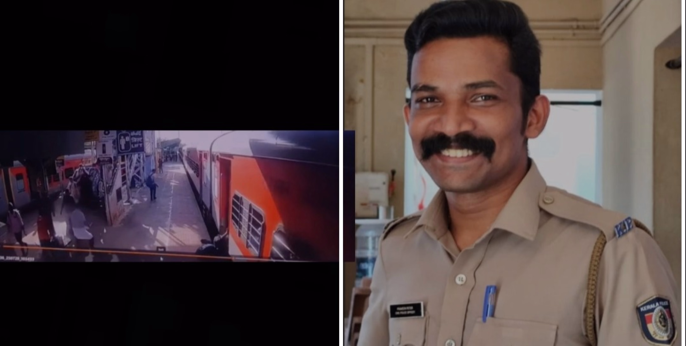 ട്രെയിനിനിടയിൽ പെട്ട യാത്രികനെ രക്ഷപ്പെടുത്തി സ്റ്റാർ ആയി പ്രവീൺ പീറ്റർ 